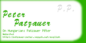peter patzauer business card
