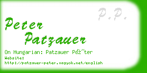 peter patzauer business card